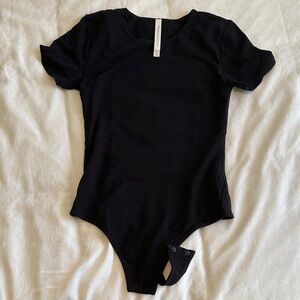 Aritzia Babaton Black Soft Contour Tee Bodysuit